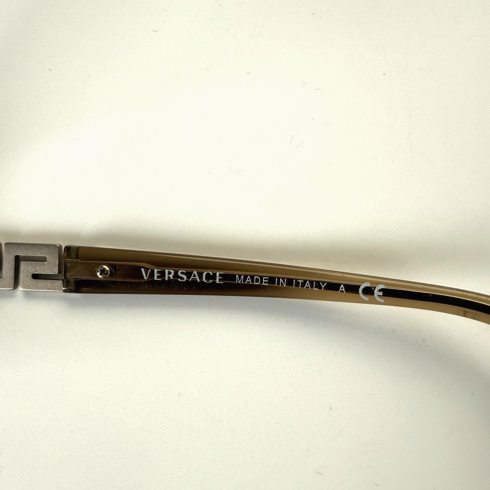 VERSACE MOD 1229-B 1052 Eyeglasses Frame Only 53-16-135 Italy Gold Crystals - Picture 7 of 14
